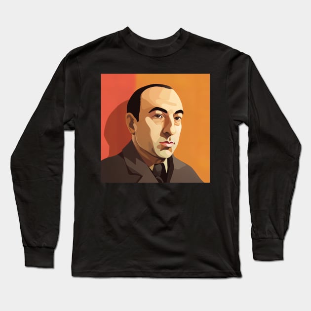 Pablo Neruda Long Sleeve T-Shirt by ComicsFactory